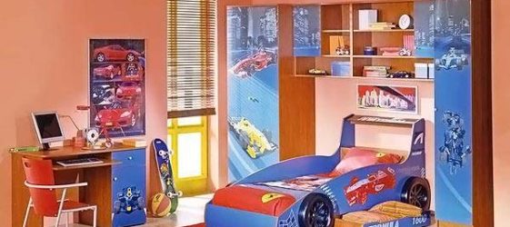 Furniture and interior items for a boy