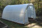 DIY greenhouse made of PVC pipes