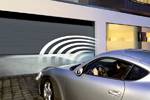 Automatic garage door with remote opening