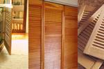 Wooden louvered doors