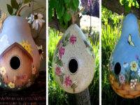 Pumpkin birdhouse