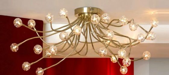 How to hang a chandelier on a stretch ceiling