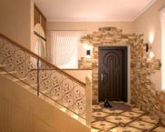 Декориране на коридора с декоративен камък и тапети: снимка