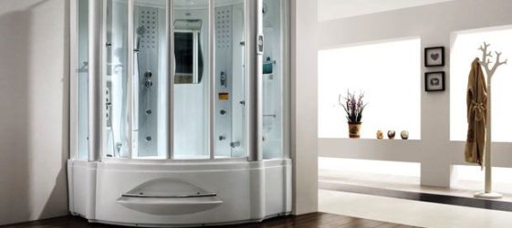 Shower cabin with bath