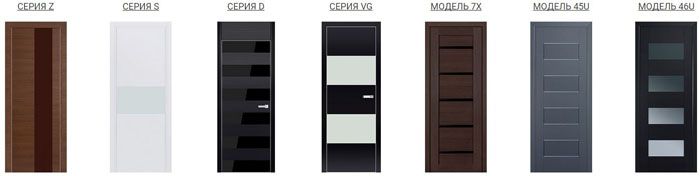 Популярни серии (модели) Profil Doors