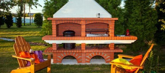DIY brick barbecue