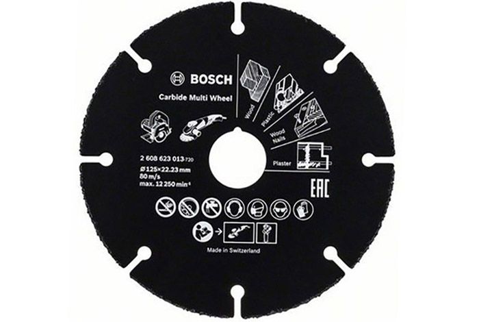 Bosch 2608623013 може да реже дърво и нокти, пластмаса и гипсокартон