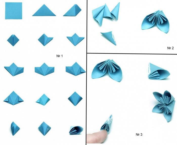 Можете да започнете, като сглобите един елемент. Веднага щом такова цвете оригами се появи в ръцете ви, ще искате да ги правите отново и отново.