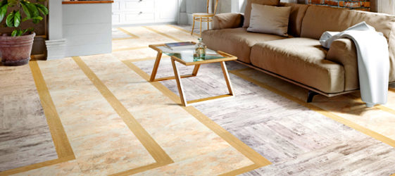 PVC floor tiles
