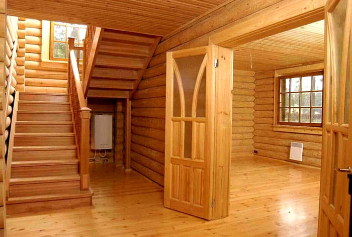 Завършване в дървена къща: снимка